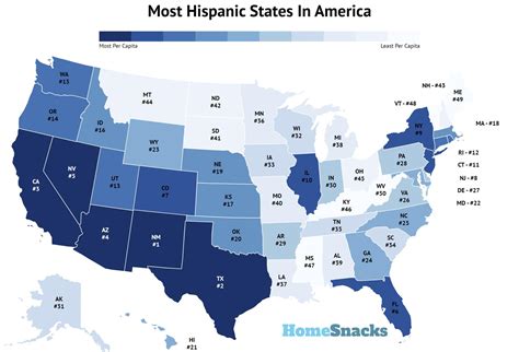 Most Hispanic/Latino States In The United States [2024] | HomeSnacks