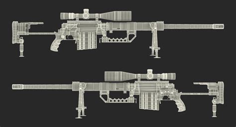 3D Sniper Rifle CheyTac Intervention M200 model | 3D Molier International