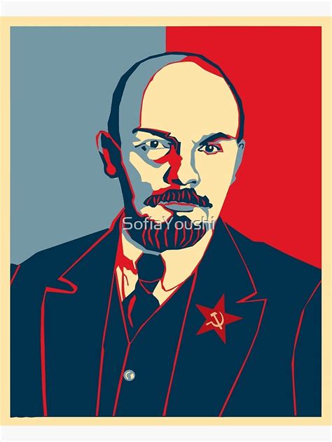 "LENIN RED BLUE PORTRET " Poster by SofiaYoushi | Redbubble