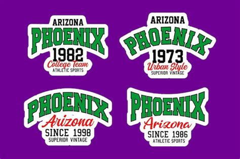 Premium Vector | Set of phoenix arizona of vintage labels design