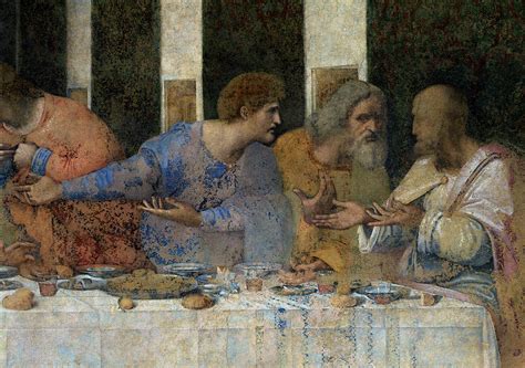 Detail From The Last Supper Painting by Leonardo da Vinci