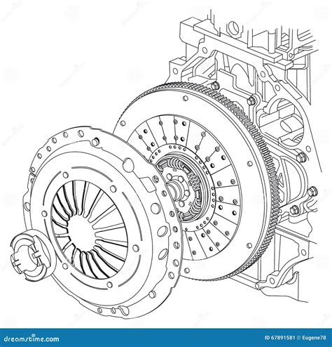 Car Clutch Scheme Stock Vector - Image: 67891581