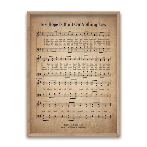 My Hope Is Built On Nothing Less in 2020 | Hymn wall art, Hymn print ...