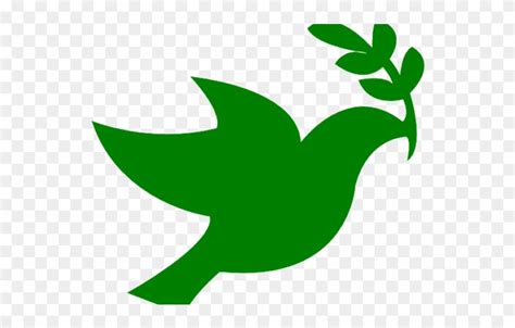 Dove With Olive Branch Silhouette Clipart (#1900626) - PinClipart