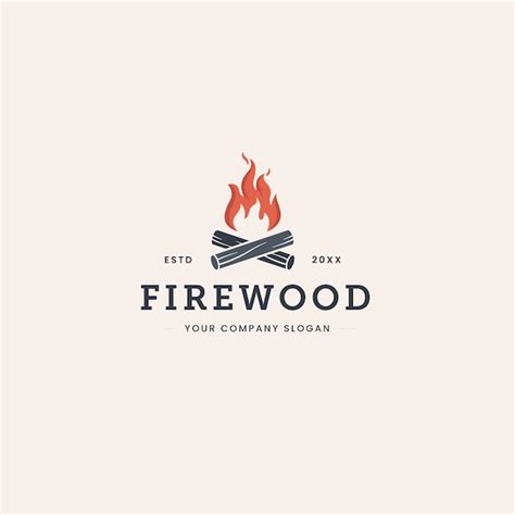 Premium Vector | Firewood logo design vintage . campfire with firewood