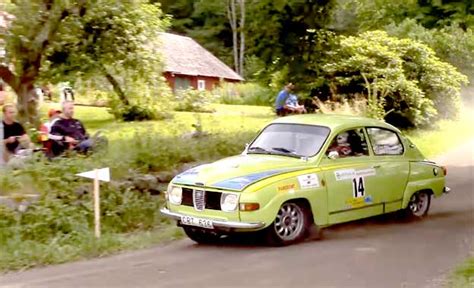 SAAB 96 Rally in Action