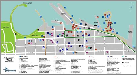 Map of fisherman's wharf in San Francisco - Map of San Francisco fisherman's wharf (California ...