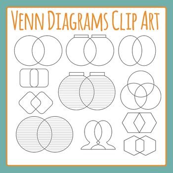 Venn Diagrams Clip Art Set for Commercial Use by Hidesy's Clipart