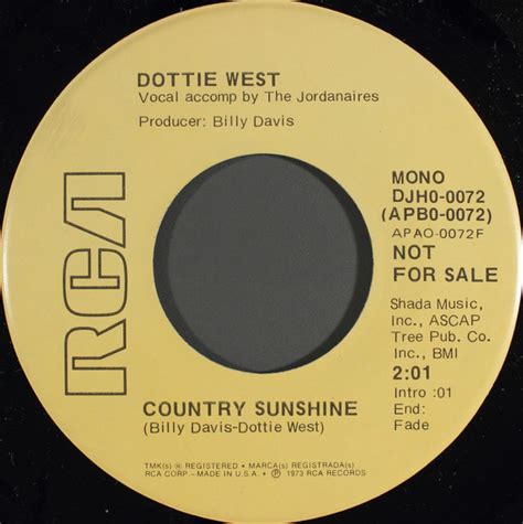 Dottie West - Country Sunshine (1973, Vinyl) | Discogs