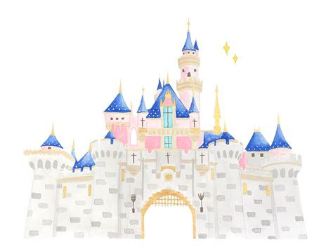 Hand Painted Watercolor Painting of the Disneyland Castle - Etsy