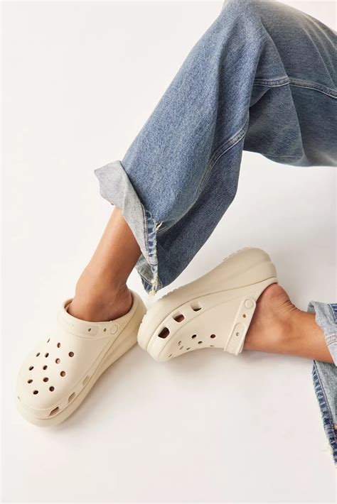 Crocs Classic Crush Clog | Urban Outfitters Orange Crocs, White Crocs ...