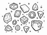 Precious Stones Coloring For Kids  Page sketch template