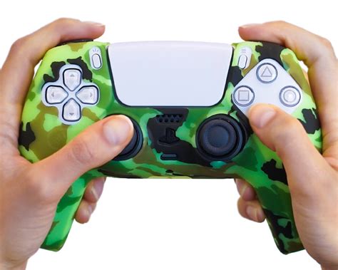 Radioactive Green - ProFlex® PS5 camo silicone controller case grip ...