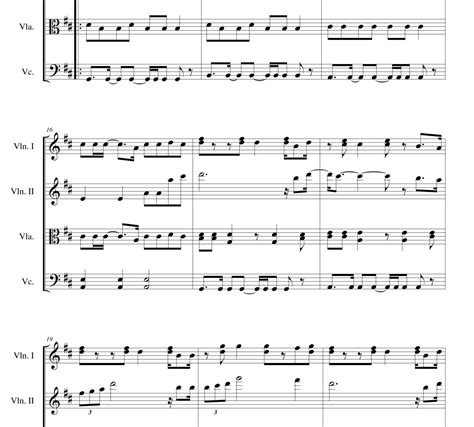 Chandelier Sheet music - Sia - for String Quartet - Violin - Viola - Cello