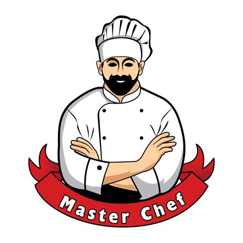 Illustration vector design of Master Chef logo. Menu design for cafe and restaurant. Free Vector ...