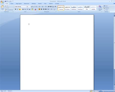 Blank Word Sheet Document