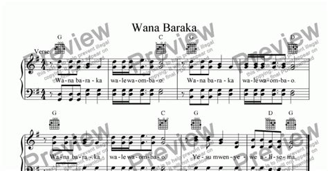 Wana Baraka (Swahili Hymn) - Download Sheet Music PDF file