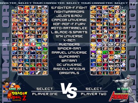 Mugen Multiverse - Cross generation of fighters. MvDvSvC evolution. - [ SCREENPACKS ] - Mugen ...