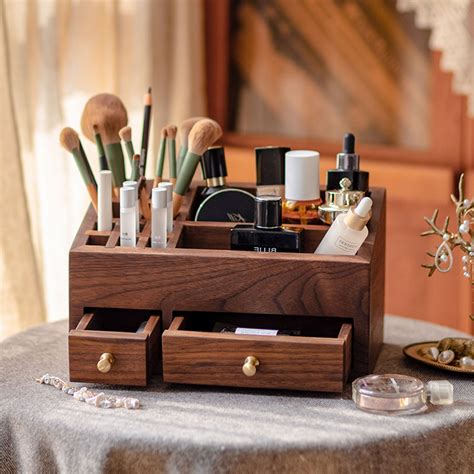 Wood Makeup Organizer Box Handmade Makeup Organizer for - Etsy