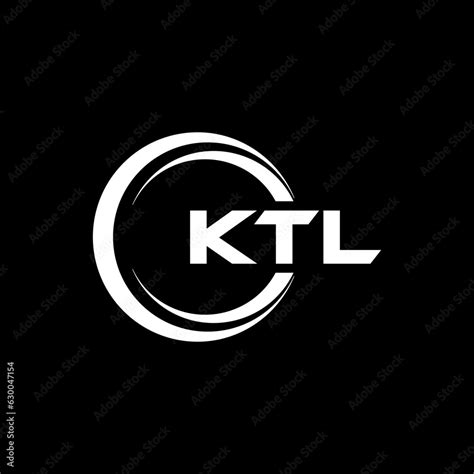 KTL letter logo design with black background in illustrator, cube logo, vector logo, modern ...