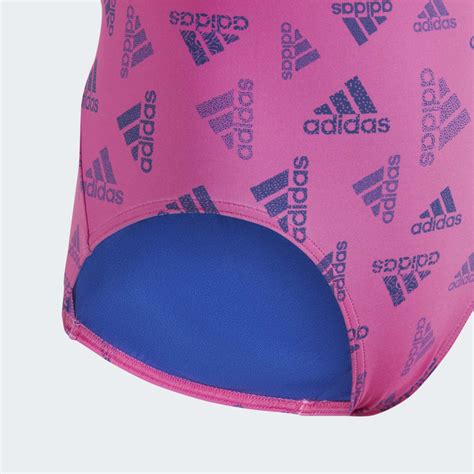 adidas Logo Swimsuit - Pink | adidas UAE