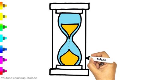 Sand Timer Drawing Easy Hourglass Drawing Clock Timer Sand Clipartmag ...