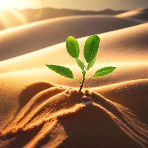 Premium Photo | A plant growing in the desert