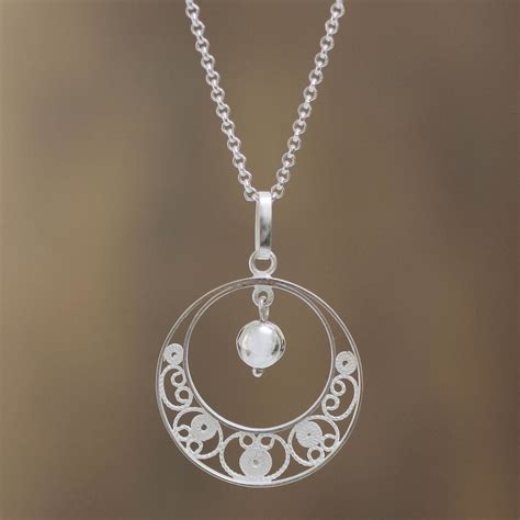 Filigree Necklaces, Filigree Jewelry, Silver Jewelry Necklace, Sterling Silver Filigree, Metal ...