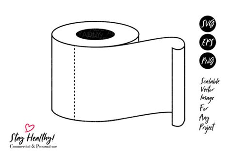 Toilet Paper Roll Clip Art Graphic by adlydigital · Creative Fabrica