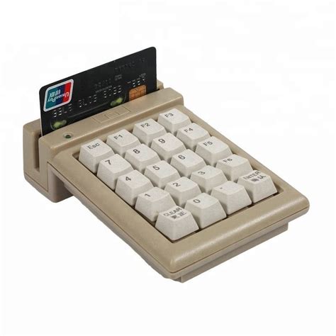 RS232 POS Pinpad Password Pin Pad Keypad Numeric Keyboard with Slot Reader for Barcode - China ...