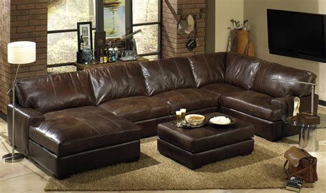 Brown Leather Sectional Sale at Michael Trivette blog