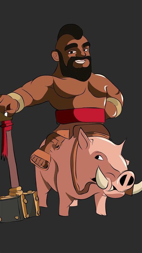 Hog Rider Wallpapers Discover more Clash of Clans, Clash Royale, COC ...