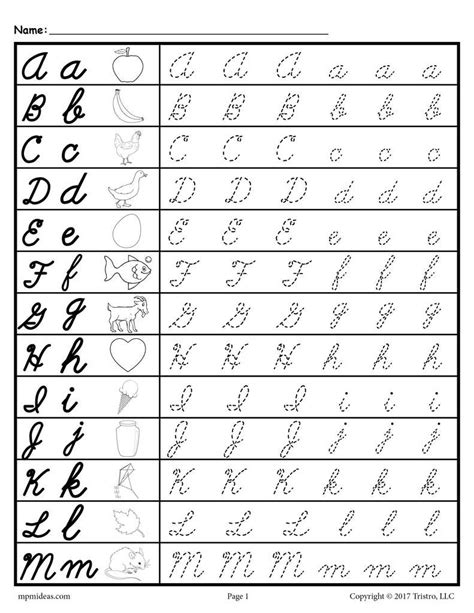 Name Tracing Cursive – AlphabetWorksheetsFree.com