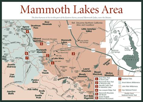 mammoth lakes map | Mammoth lakes, Mammoth lakes camping, Lake tahoe ...