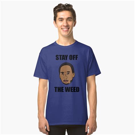 "Stephen A. Smith "Stay Off The Weed"" T-shirt by RatTrapTees | Redbubble