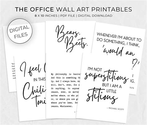 Printable Office Quotes Wall Art . Funny Dorm Decor Digital File, Wall ...