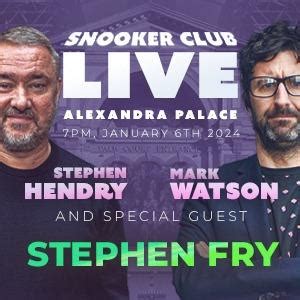 Snooker Club Live - Masters 2024 Tickets and Dates