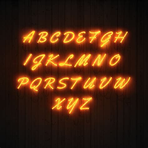 PSD Neon Font :: Behance