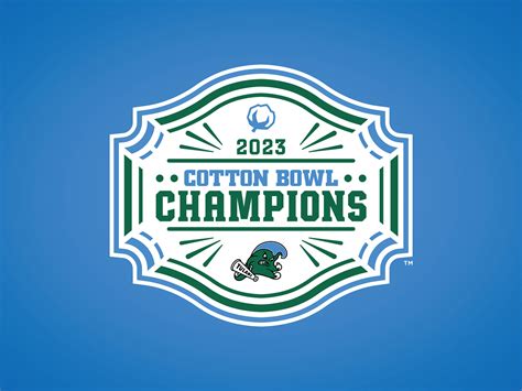 TULANE GREEN WAVE 2023 COTTON BOWL CHAMPIONS - Logo Concept by Matthew ...