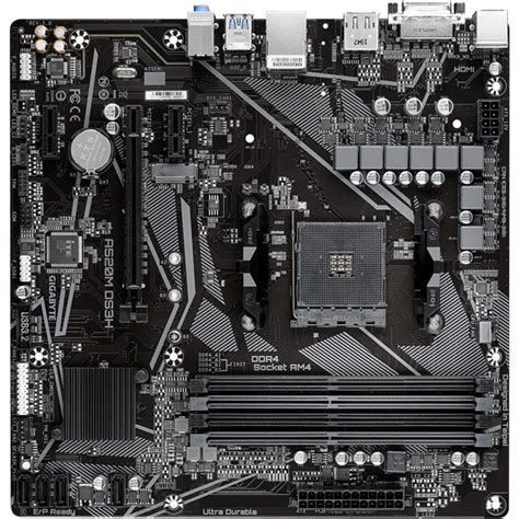 Gigabyte Ultra Durable A520M DS3H Desktop Motherboard - AMD A520 ...