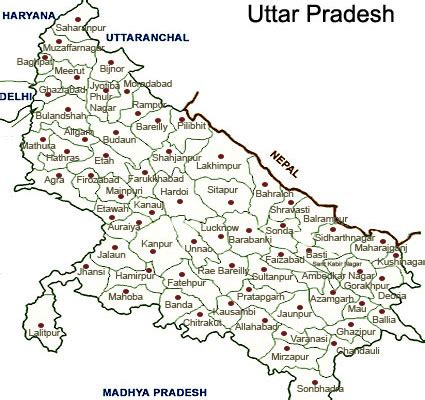 Uttar Pradesh Tourist Maps Uttar Pradesh Travel Maps Uttar Pradesh ...