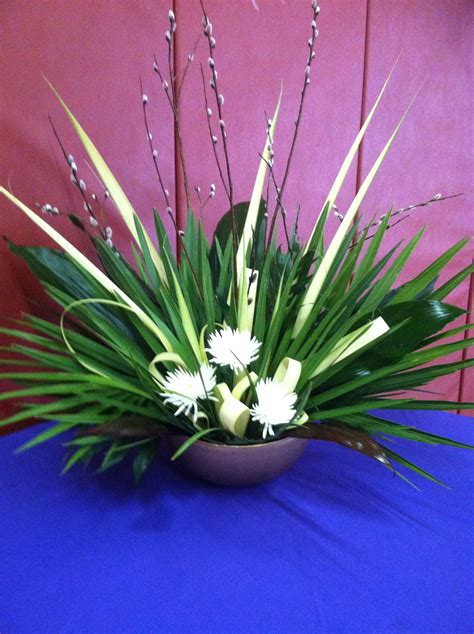 Palm Sunday arrangement. St. John's, Valatie, NY. Altar Flowers, Church ...