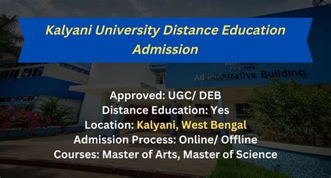 Kalyani University Distance Education Admission 2024 | Fees