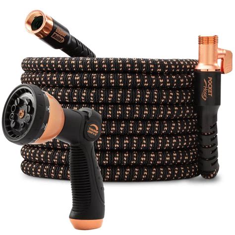 Pocket Hose Copper Bullet 3/4 in. x 100 ft. Expandable Garden Hose with ...