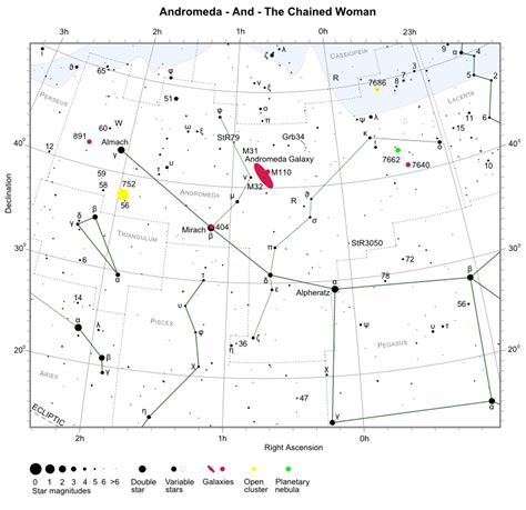 Andromeda - Constellation Guide | freestarcharts.com