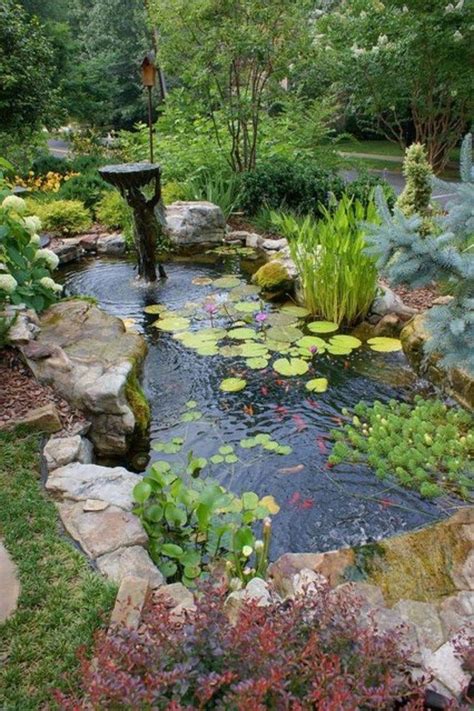 Cool Fish Pond Garden Landscaping Ideas For Backyard 01 Small garden