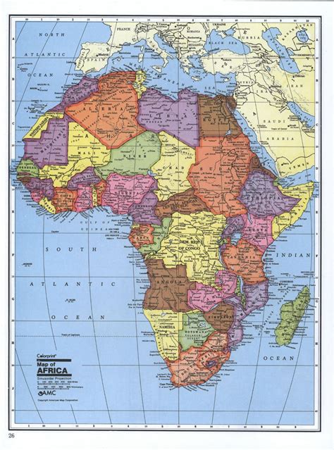 Mapa político detallada de África | África | Mapas del Mundo