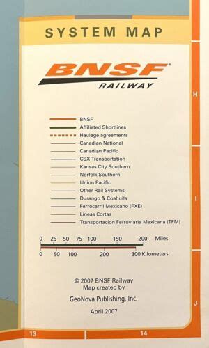 BNSF Railway Railroad System Map Advertising 2007 | #4603240200