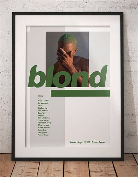 Frank ocean blonde poster frank ocean album art blonde | Frank ocean, Frank ocean poster, Ocean ...