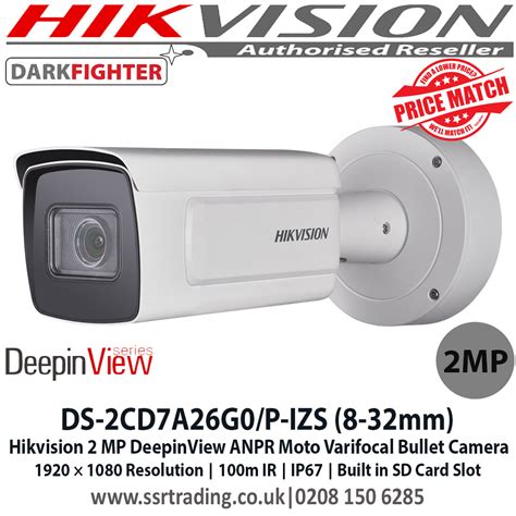 Hikvision License Plate Recognition Camera 2MP 8-32mm Motorised Varifocal lens 100m IR ...